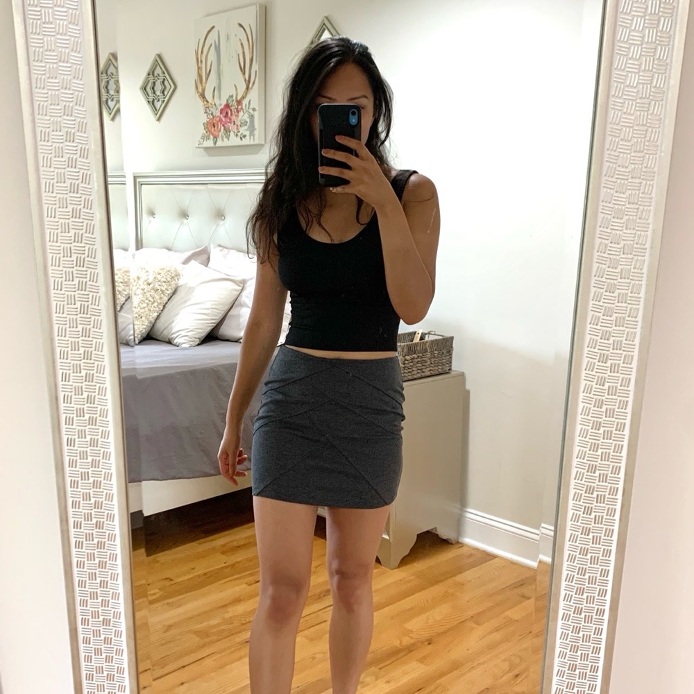 Gray Mini Skirt